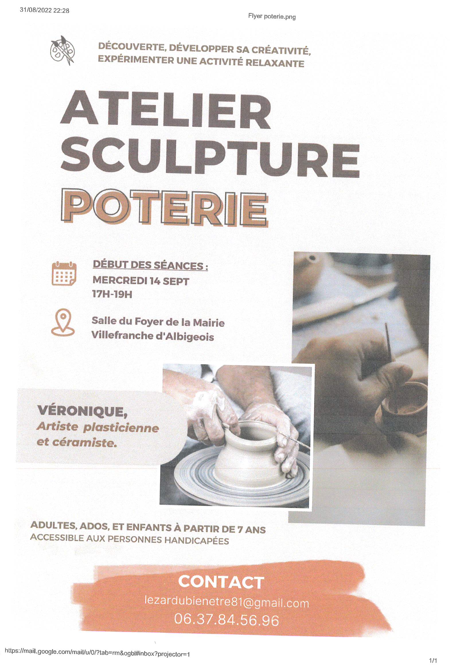 Atelier Poterie - La Communauté de Communes des Monts d'Alban et du  Villefranchois