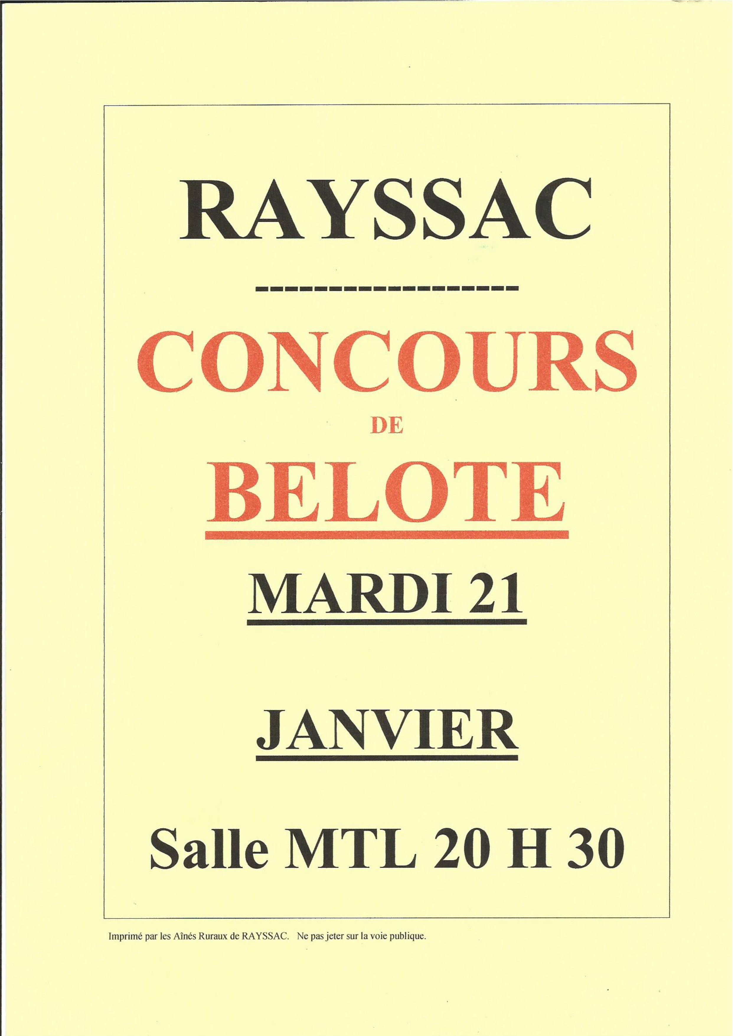 Belote, à Rayssac