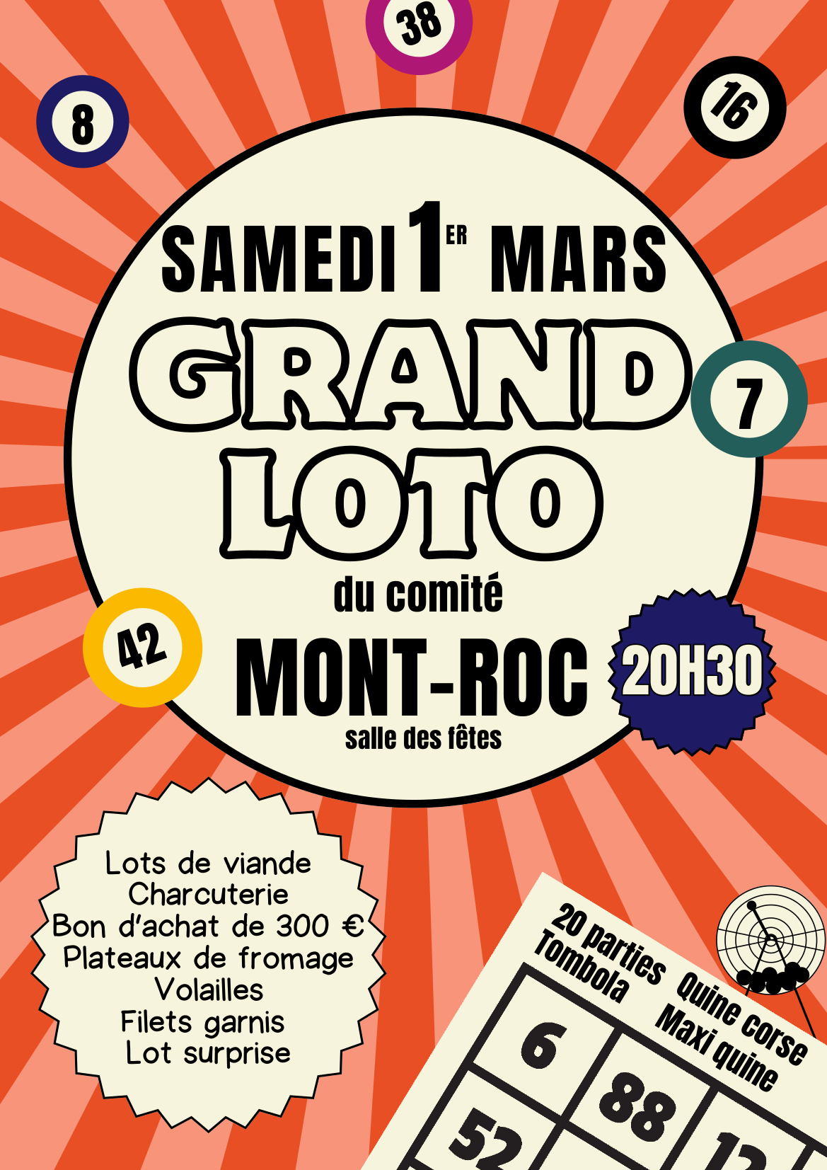 Grand loto, à Mont-Roc